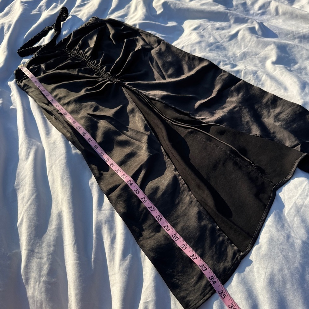 For Love & Lemons Black Satin Midi Skirt – Size S - Picture 3 of 5